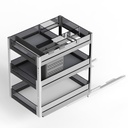 Condimentero 35 cm Serie Cristallo Nero