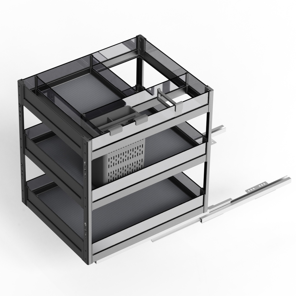 Condimentero 40 cm Serie Cristallo Nero