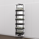 Despensa de Torre Giratoria Extraible 170 cm Serie Cristallo Nero