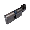 Cilindro de Latón Macizo 70 mm Black Brush Nichel Llave y Mariposa