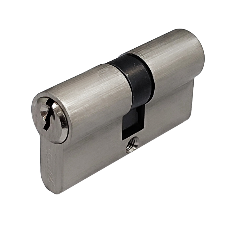 Cilindro de Latón Macizo 60 mm Brushed Doble Llave