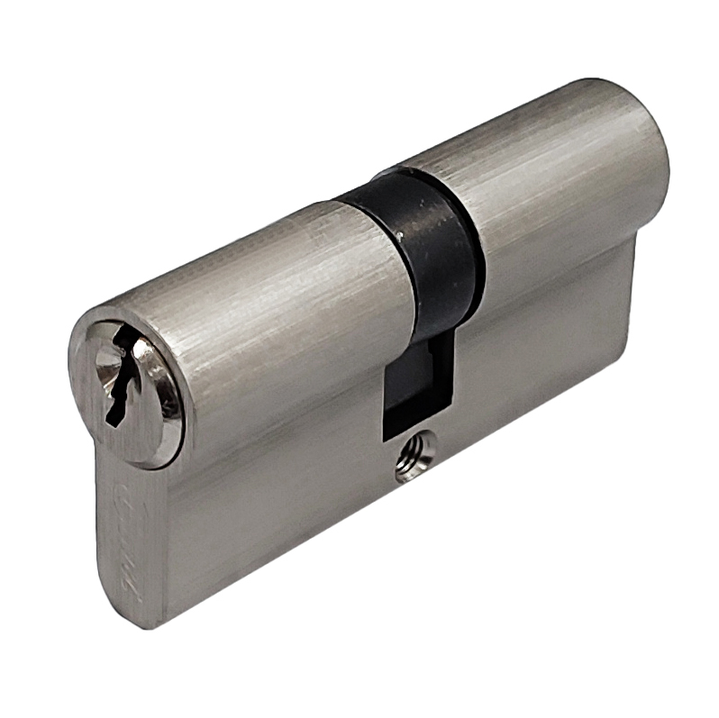 Cilindro de Latón Macizo 70 mm Brushed Doble Llave