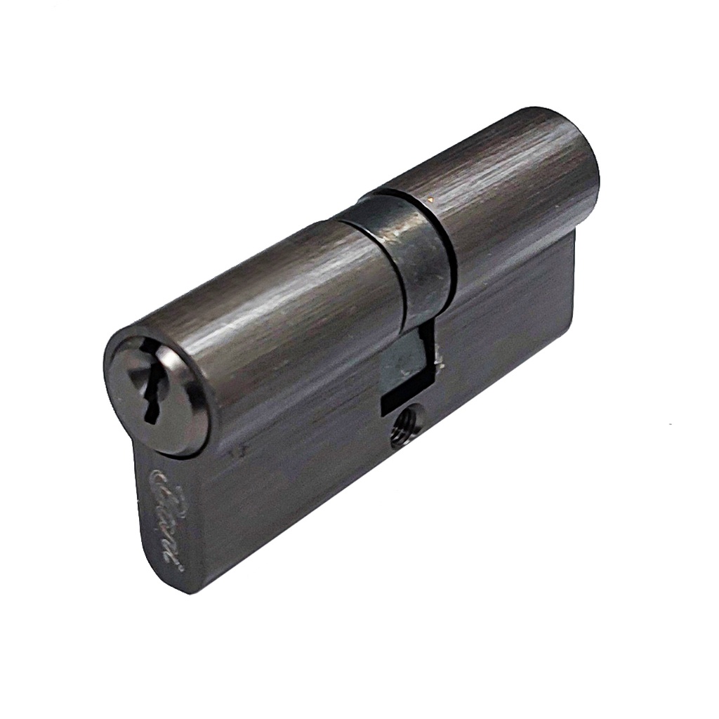 Cilindro de Latón Macizo 70 mm Black Brush Nichel Doble Llave