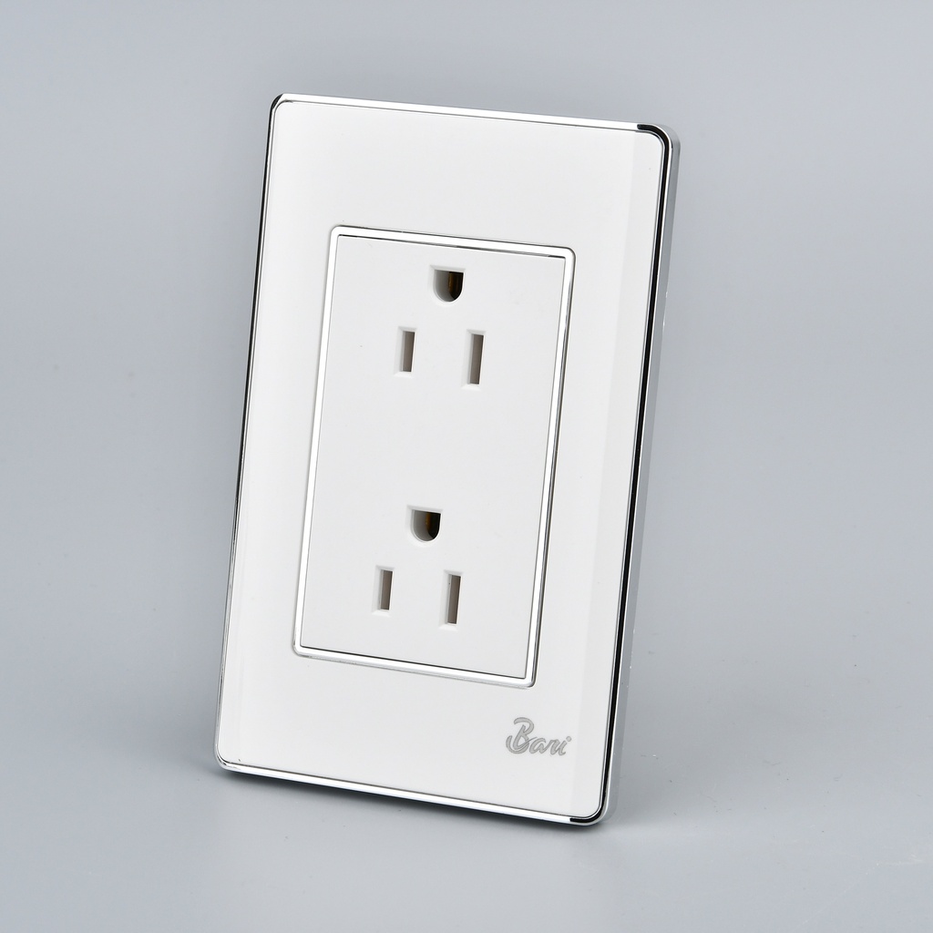 Toma Corriente Doble con tierra Serie Lusso