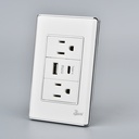 Toma Corriente Doble USB Serie Lusso