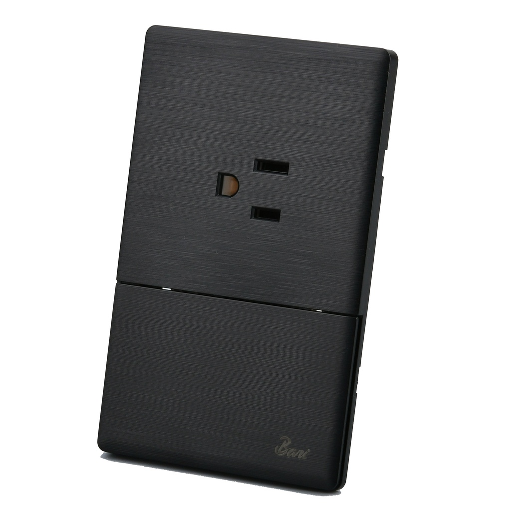 Interruptor + Tomacorriente con tierra Serie Sollievo