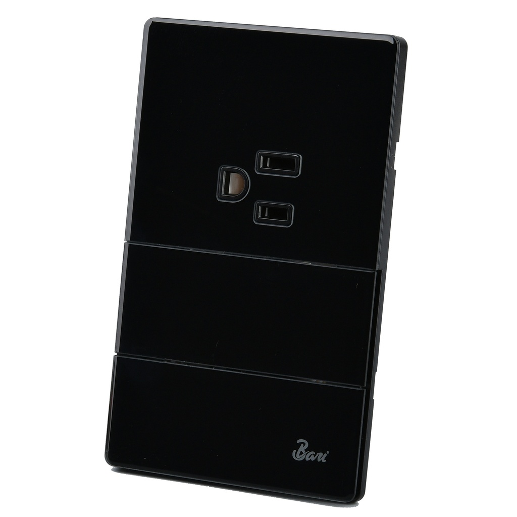 Interruptor Doble + Tomacorriente con Tierra Serie Vuoto