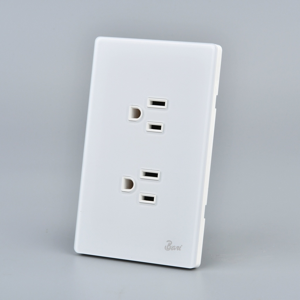 Toma Corriente Doble con tierra Serie Neve