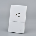 Interruptor + Tomacorriente con tierra Serie Neve