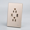 Toma Corriente Doble USB Serie D'oro