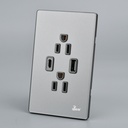 Toma Corriente Doble USB Serie Grigio