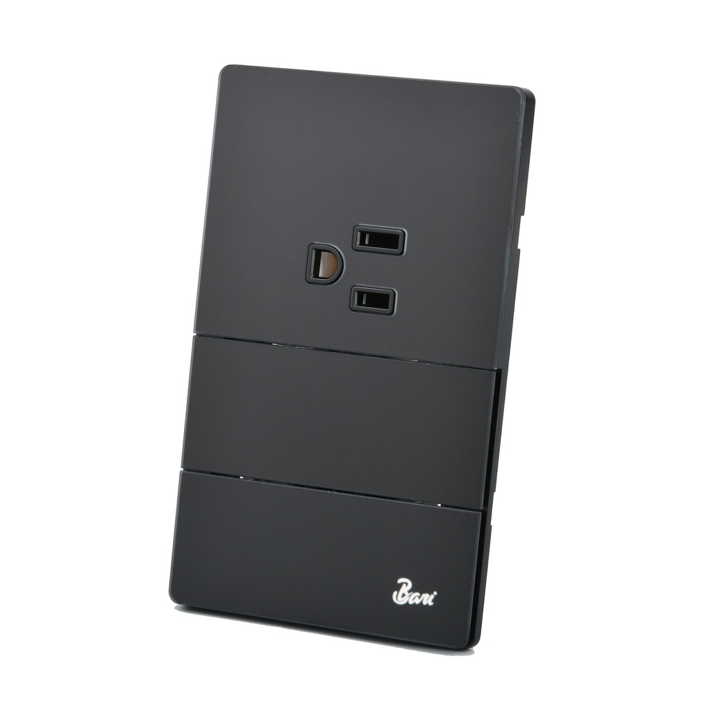 Interruptor Doble + Tomacorriente con Tierra Serie Spento