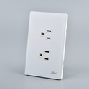 Toma Corriente Doble con tierra Serie Nebbia