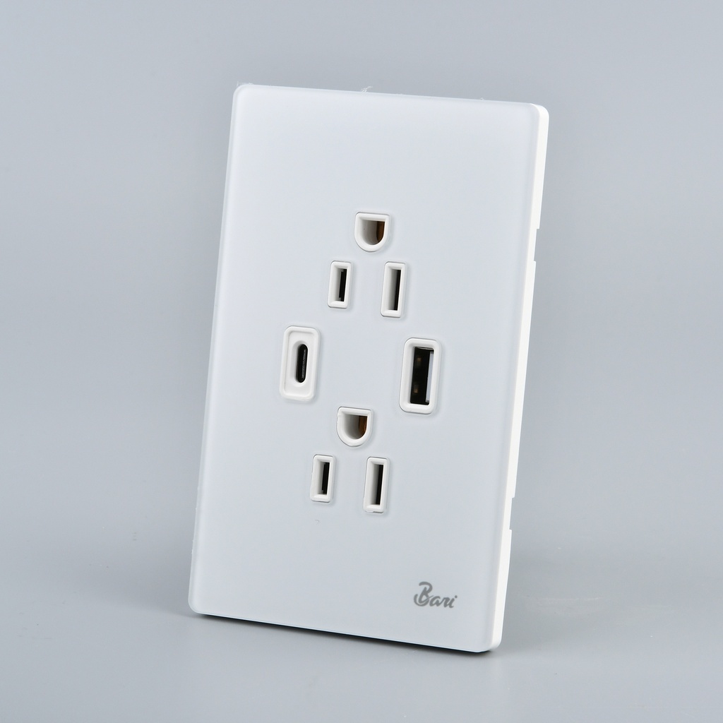 Toma Corriente Doble USB Serie Nebbia