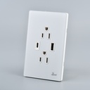 Toma Corriente Doble USB Serie Nebbia