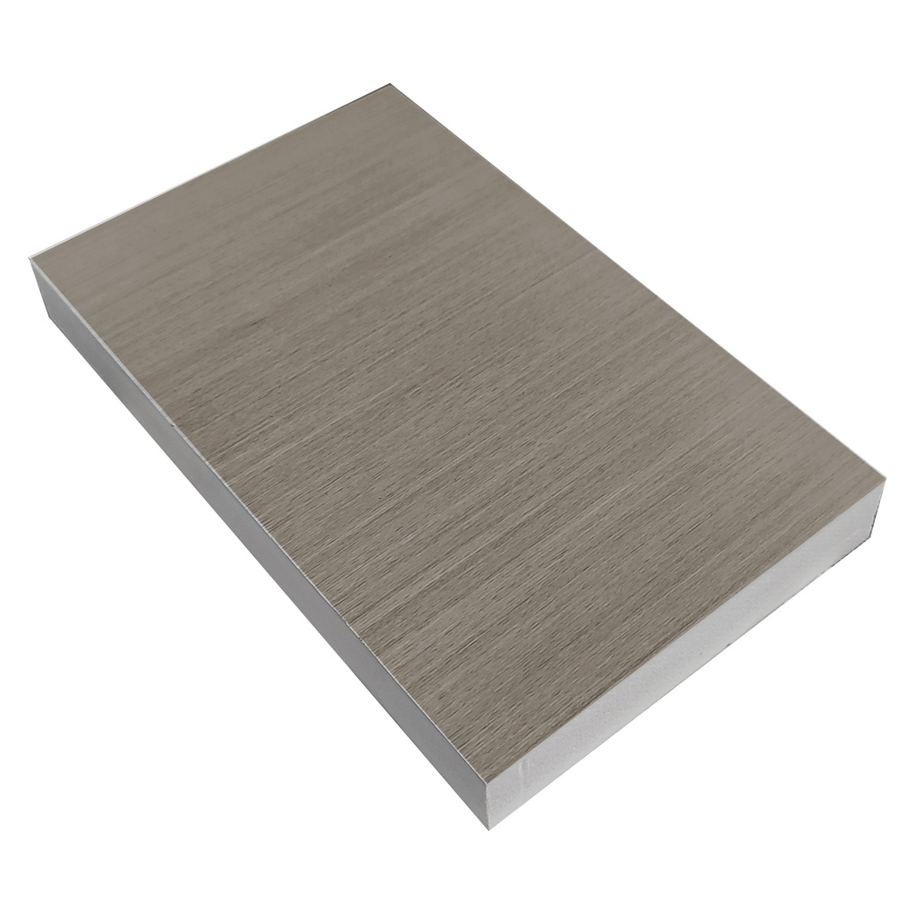 Lamina de PVC Laminado Texturizado Marron Sepia Doble Cara 18 mm