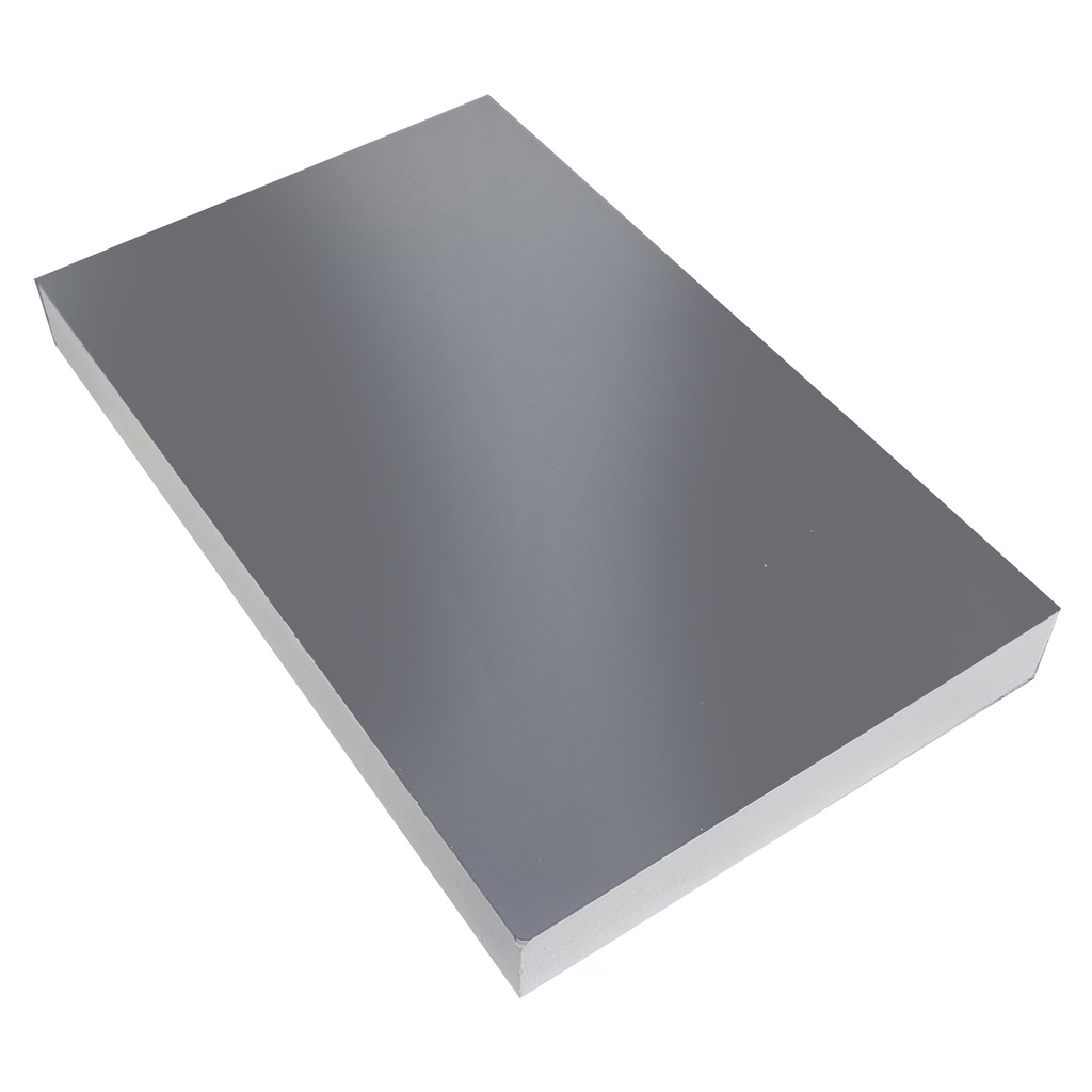 Lamina de PVC PET Gris Alto Brillo Doble Cara 18 mm
