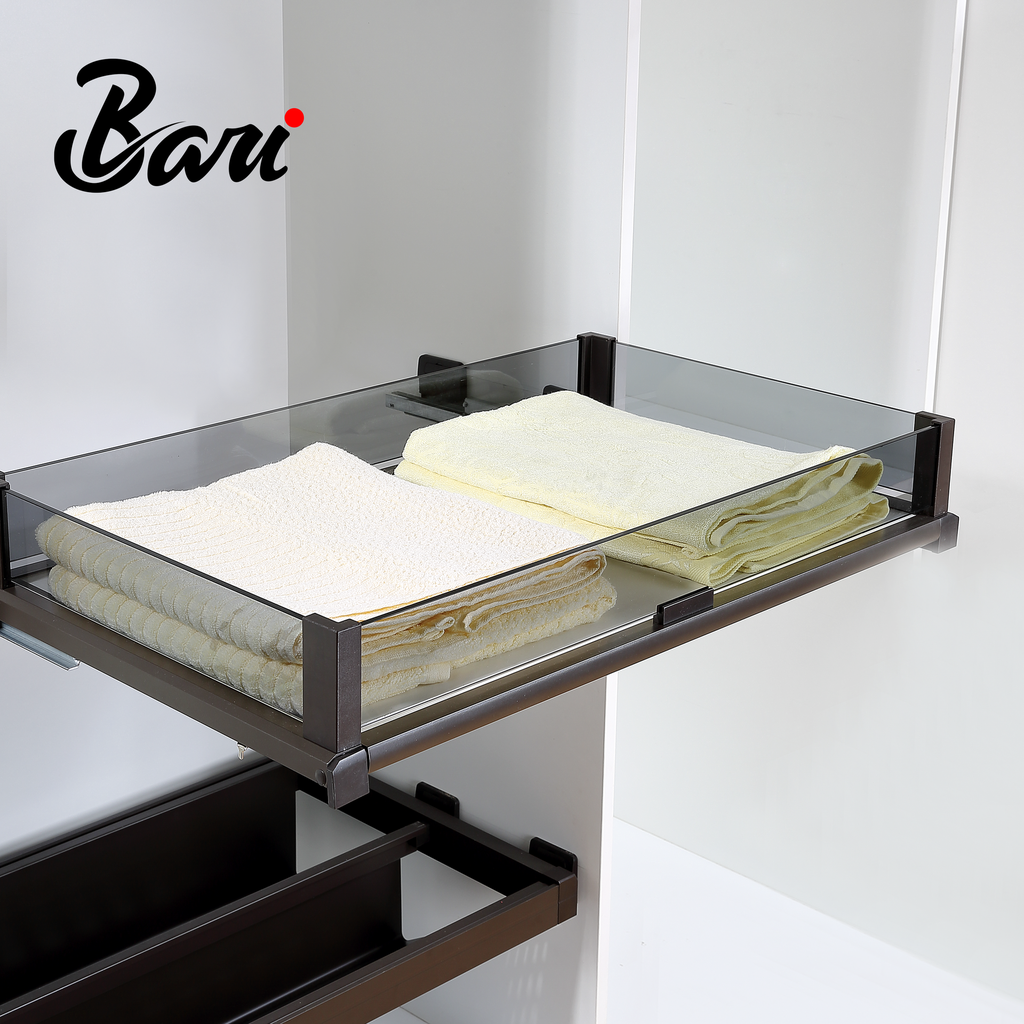 Gaveta Organizador de Ropa de Vidrio Templado Serie Moka 80 cm