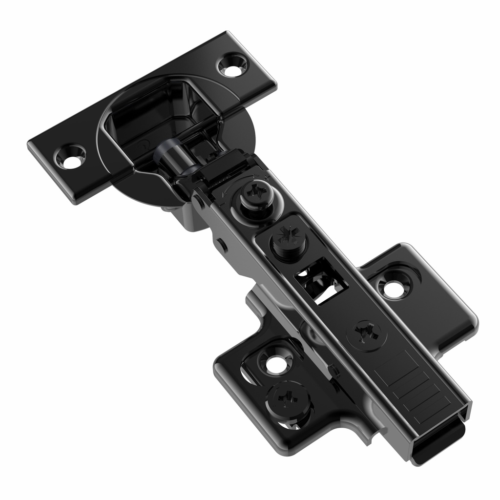 Bisagra Recta con Freno y Clip 4D Negra