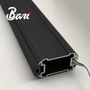 Tubo Ovalado para Clóset de Aluminio Negro con Luz Led