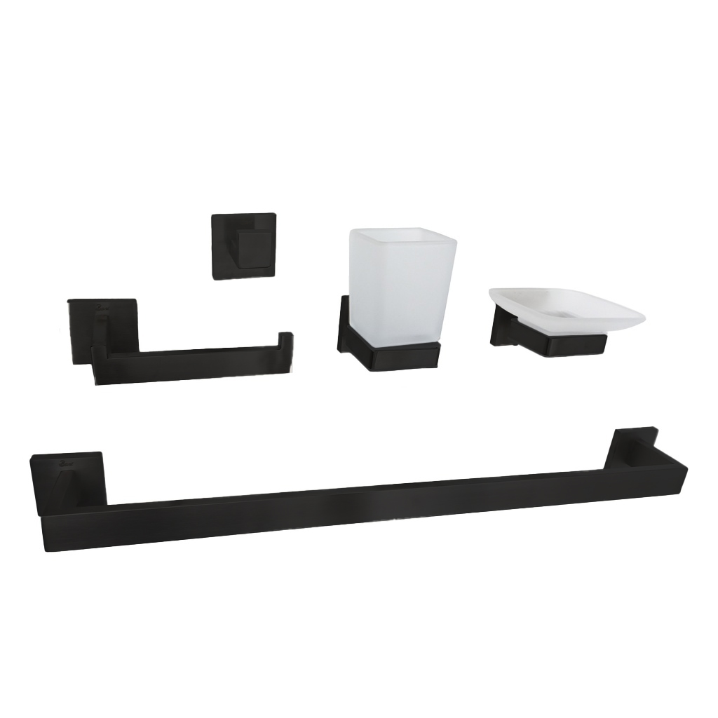 Accesorios de Baño 5 Pcs Negro