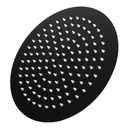 Ducha de Baño Ultrafino de Alta Presión Negro Redondo 20 cm