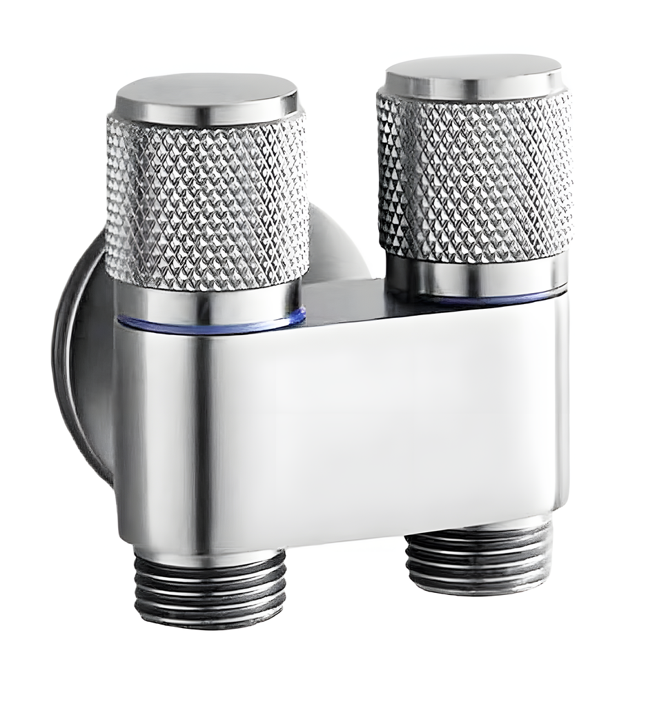 Llave de Arresto Doble Independiente de Acero Inoxidable Hembra