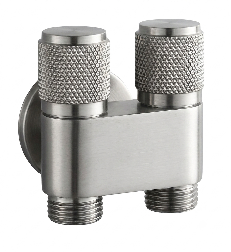 Llave de Arresto Doble Independiente de Acero Inoxidable Hembra