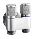 Llave de Arresto Doble Independiente de Acero Inoxidable Hembra