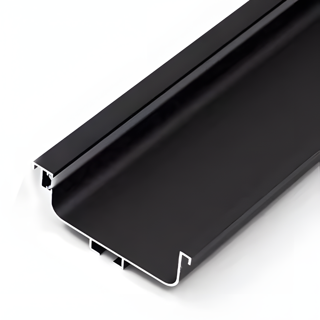 Perfil Gola en "C" Negro con Cinta Led Integrada