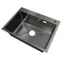 Fregadero Una Tina Sobre Tope 60x45cm Negro Diamante