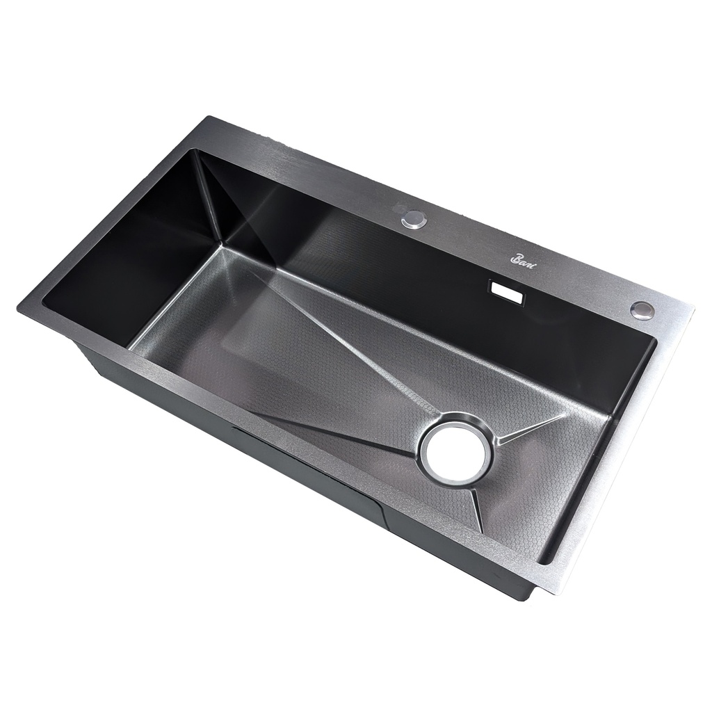 Fregadero Una Tina Sobre Tope 82x45cm Negro Diamante X-Line