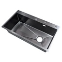Fregadero Una Tina Sobre Tope 82x45cm Negro Diamante X-Line