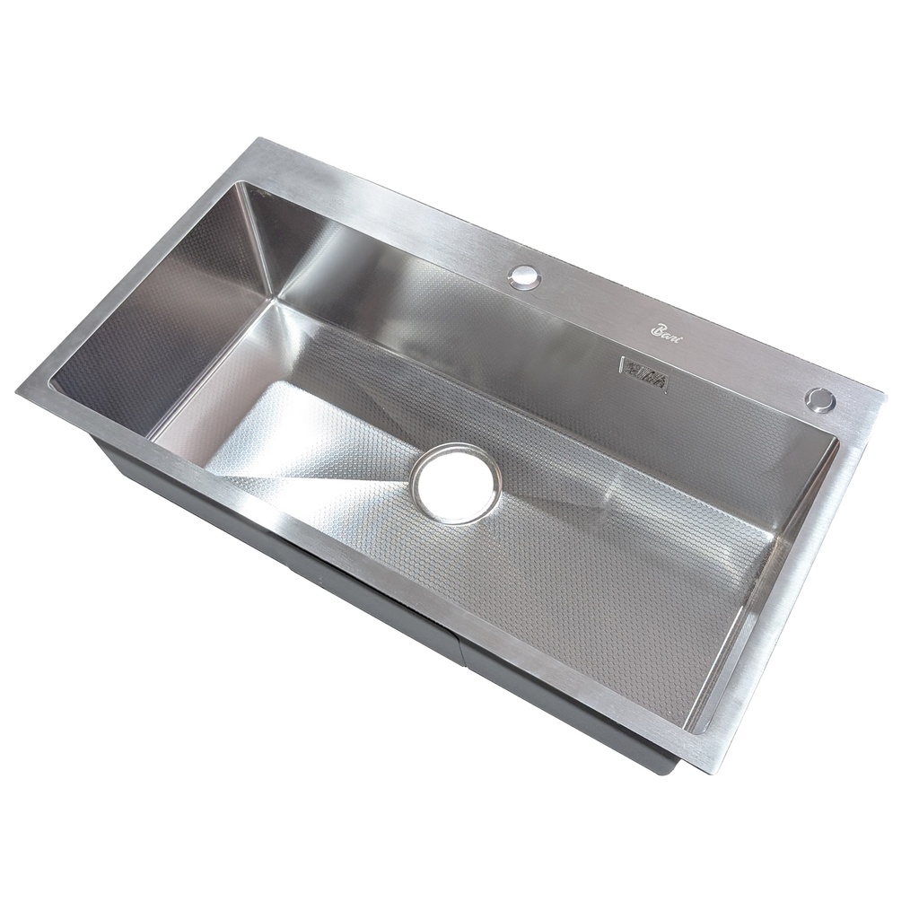 Fregadero Una Tina Sobre Tope 82x45cm Brush Diamante