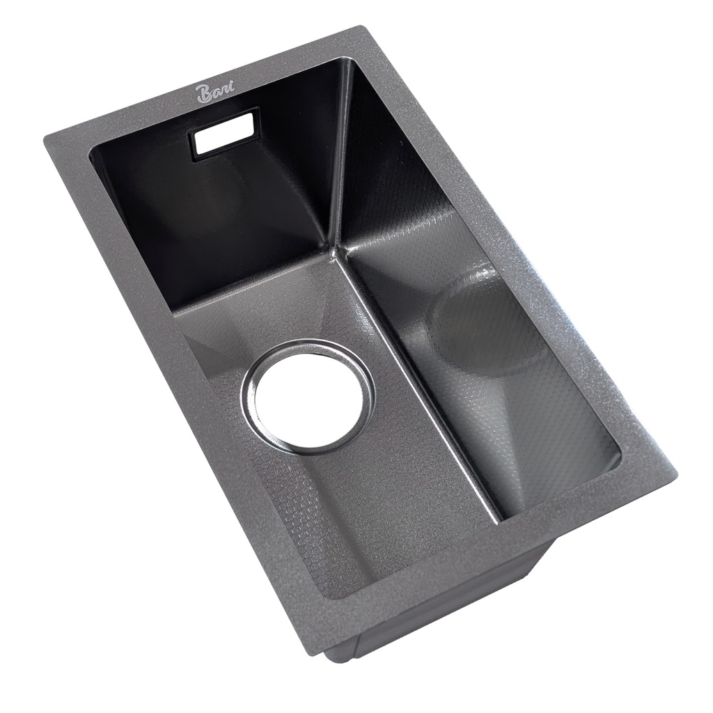 Fregadero Lava Copa Bajo Tope 26x43cm Negro Diamante