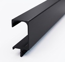 Perfil Tirador de Aluminio Tipo "C" Negro