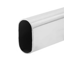 Tubo Ovalado para Clóset de Acero Cromado