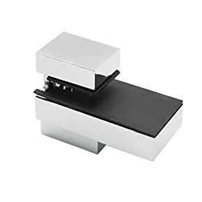 Soporte Cuadrado Cromado para Repisa de Vidrio 24.5 mm