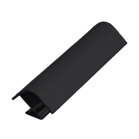 Esquinero Para Rodapie de PVC Recto Negro 15 cm