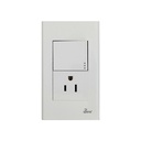 Interruptor + Tomacorriente con Tierra Serie Semplice