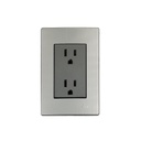 Toma Corriente Doble con tierra Serie Inox