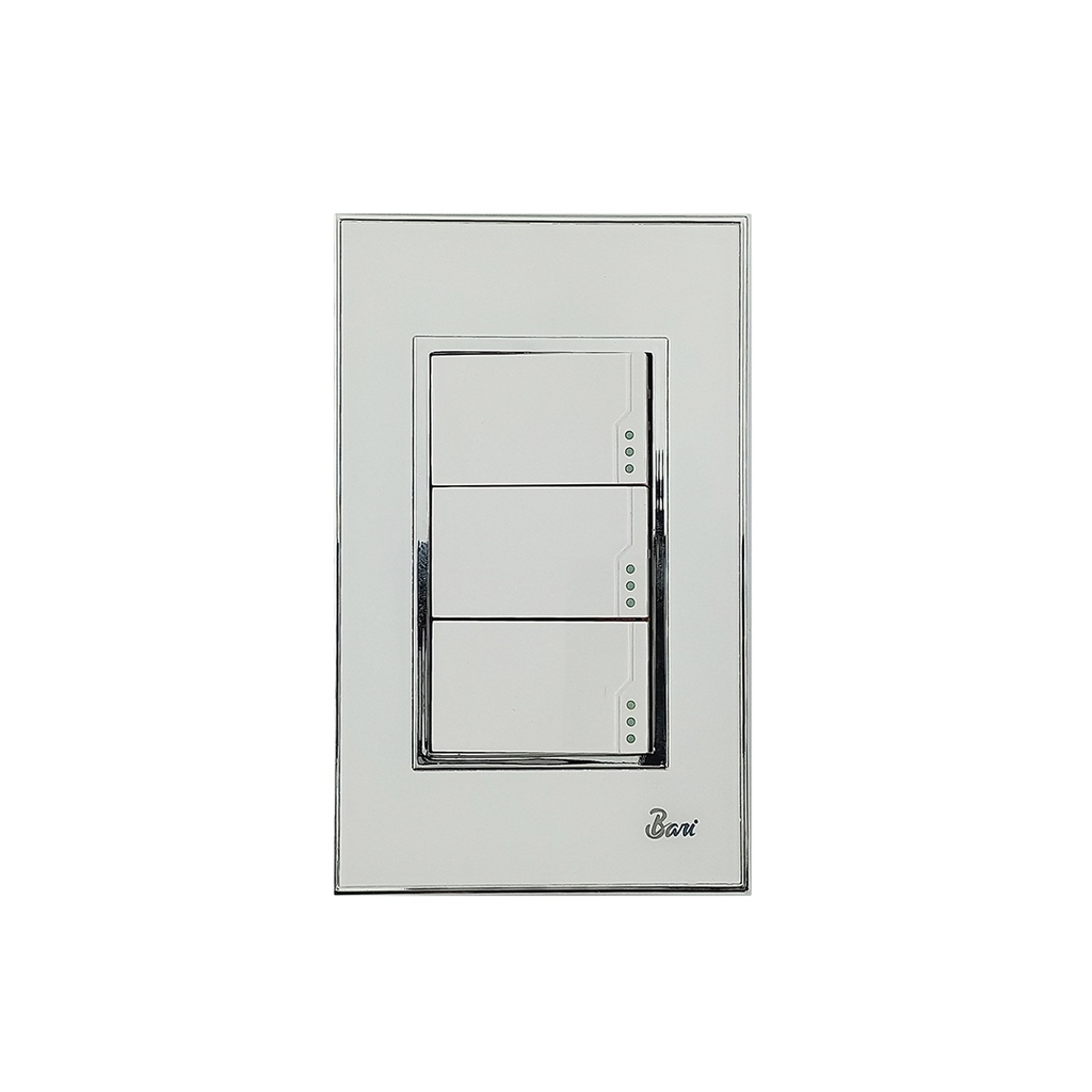 Interruptor Triple Serie Bianco