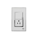 Interruptor + Tomacorriente con Tierra Serie Bianco