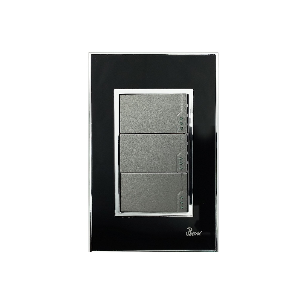 Interruptor Triple Serie Nero