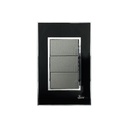 Interruptor Triple Serie Nero