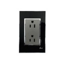 Toma Corriente Doble con tierra Serie Nero
