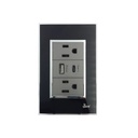 Toma Corriente Doble USB Serie Nero
