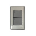 Interruptor Doble Serie Metallo