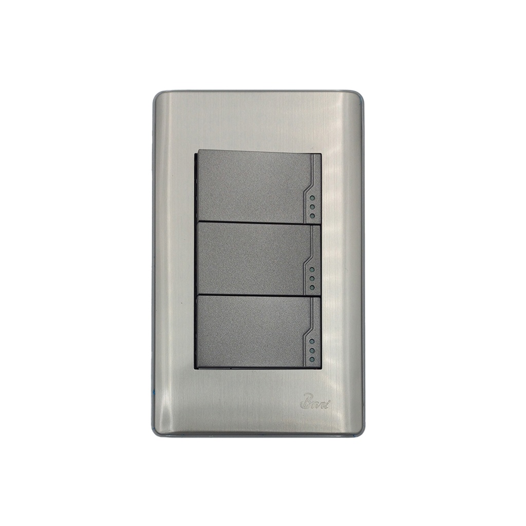 Interruptor Triple Serie Metallo