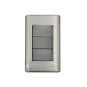 Interruptor Triple Serie Metallo